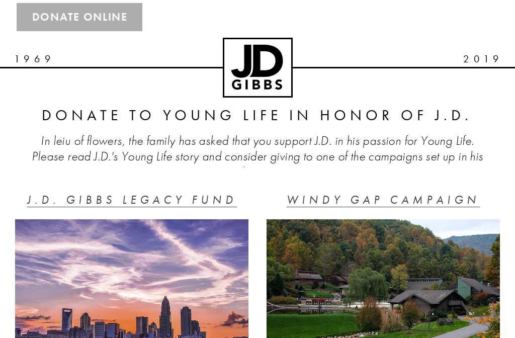 J.D. Gibbs Legacy — JDGibbsMemorial