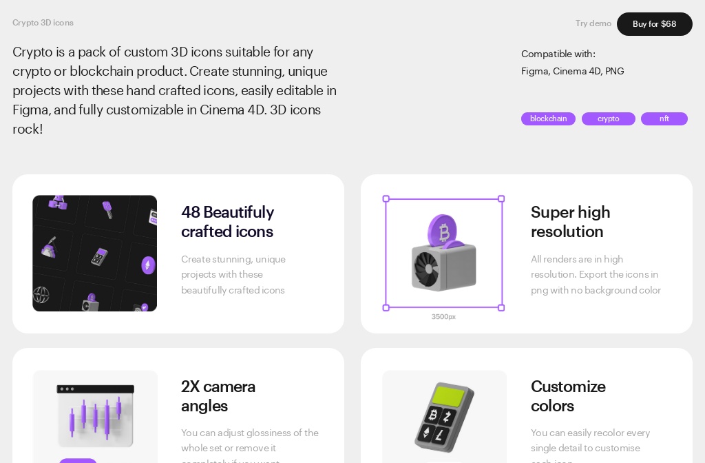 Crypto 3D icons — 1