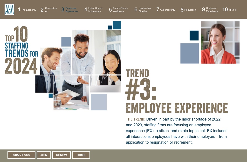 ASA Top 10 Trends for 2024 — Employee Experience