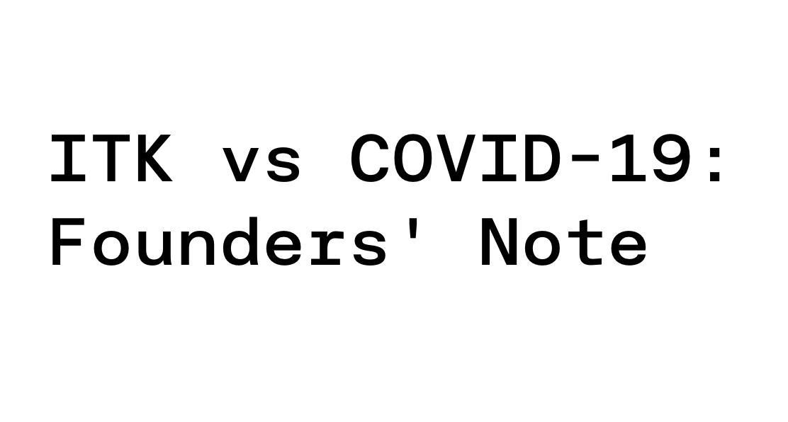IN THE BLOG — Founders' Note