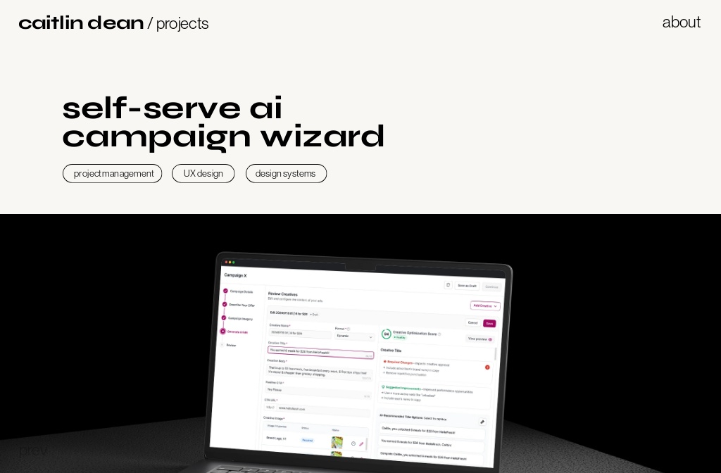 cd portfolio — Self-serve AI Campaign Setup Wizard