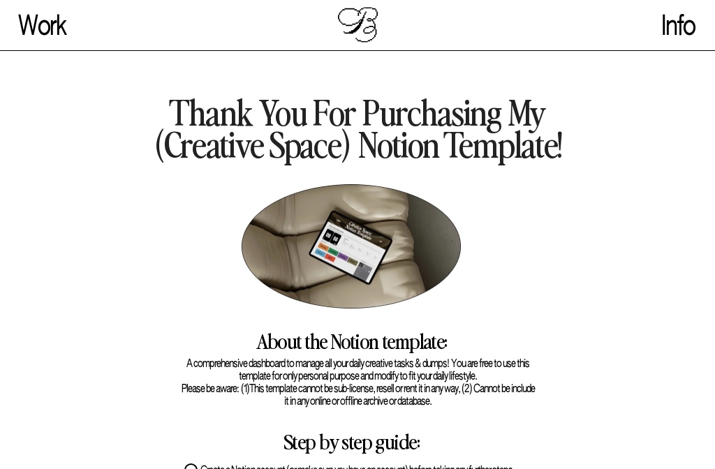 Barbiana Liu (@designbarbiana) — Creative Space Notion Template