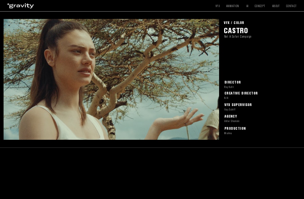 Gravity Creative Space - VFX & Animation Studio — Castro_Africa