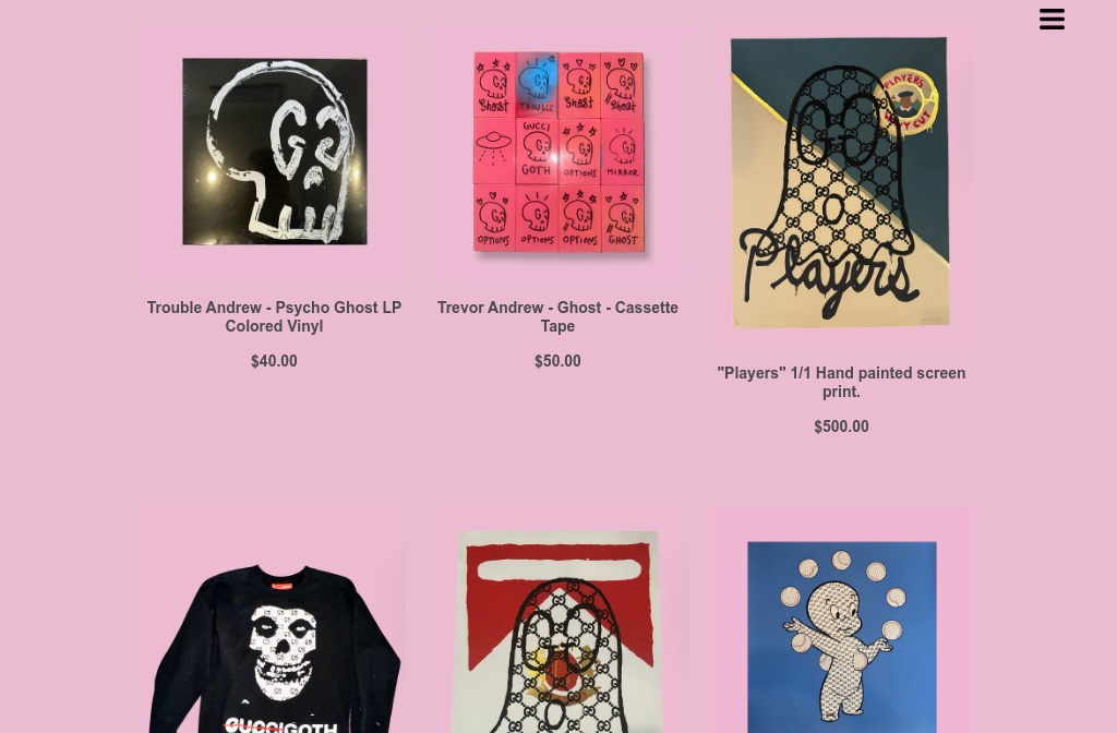 ●GUCCIGHOST Trevor Andrew Arm Pitsミニポスター Trouble Andrew Art