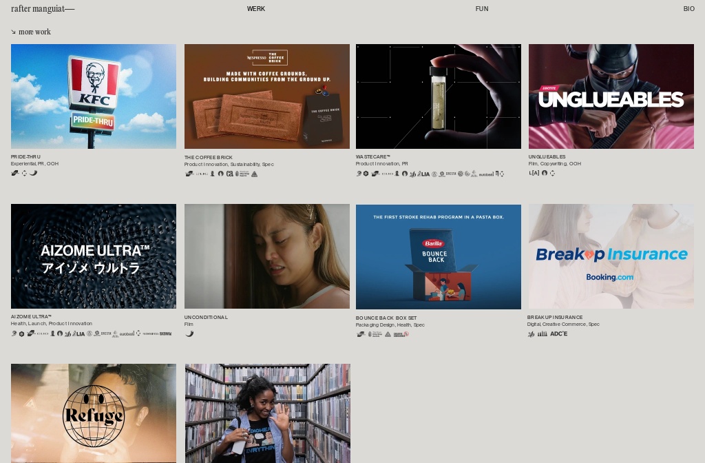 rafter manguiat β copywriter β work