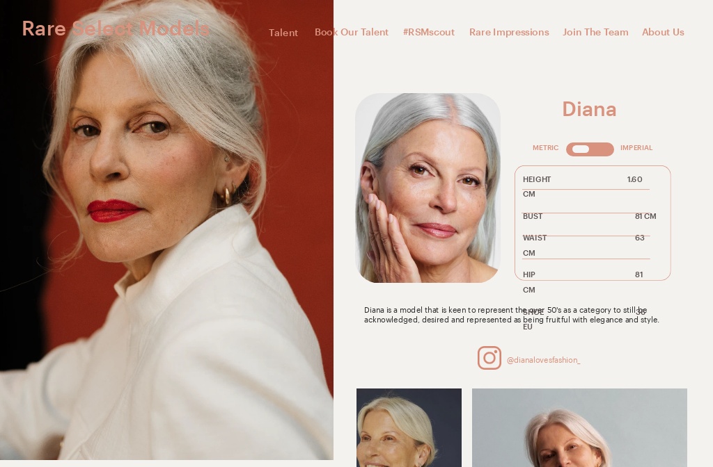 Diana Roush Model Rare Select Models - MASTER — Diana