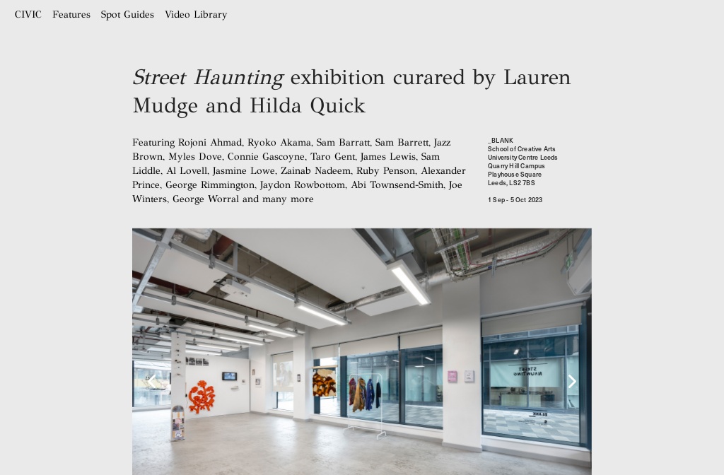 Civic Leeds — Feature – Street Haunting