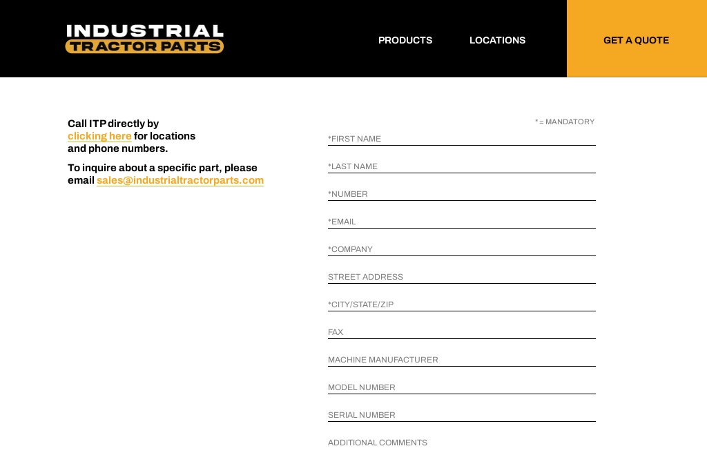 Industrial Tractor Parts