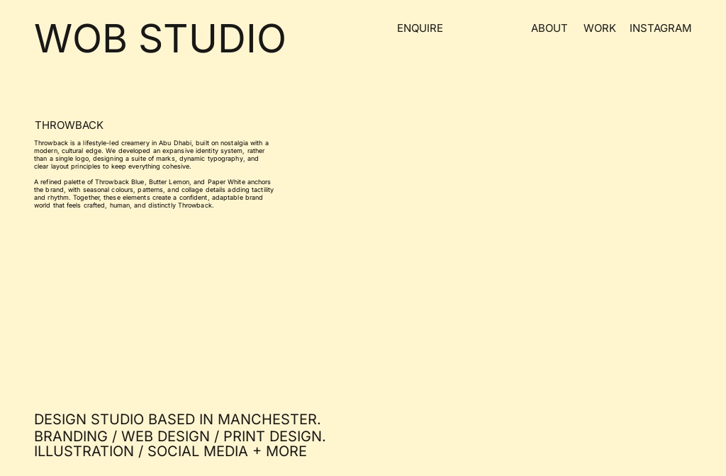 WOB Studio — Throwback