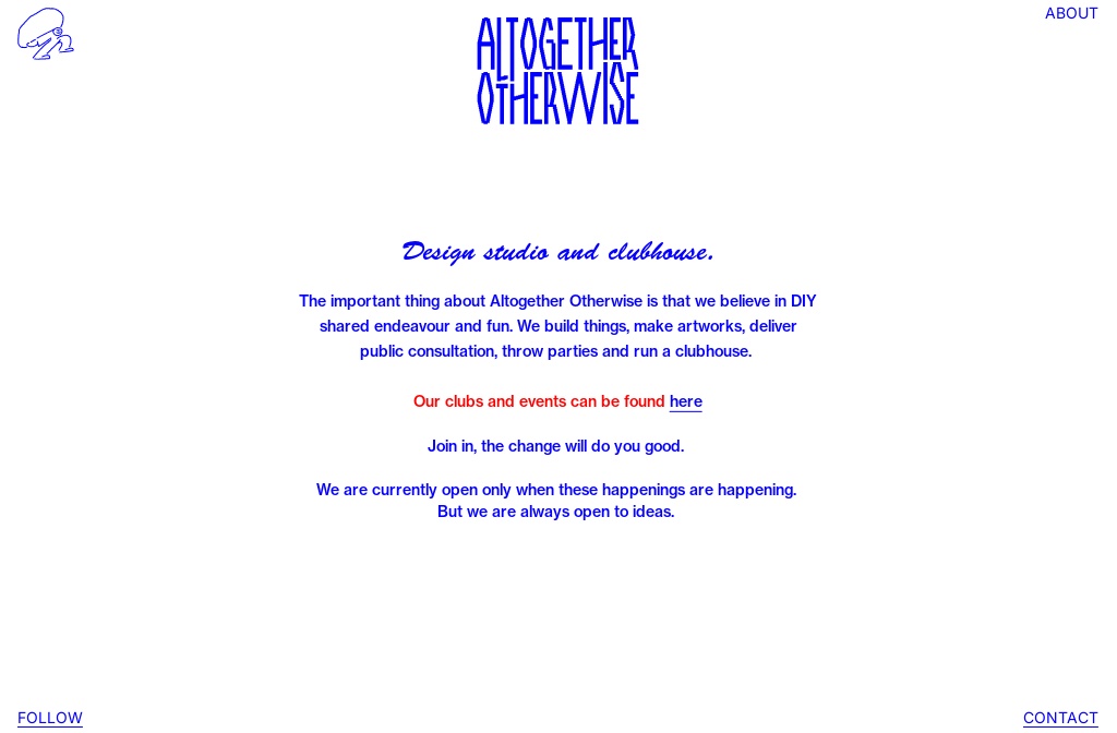 Altogether Otherwise — ABOUT