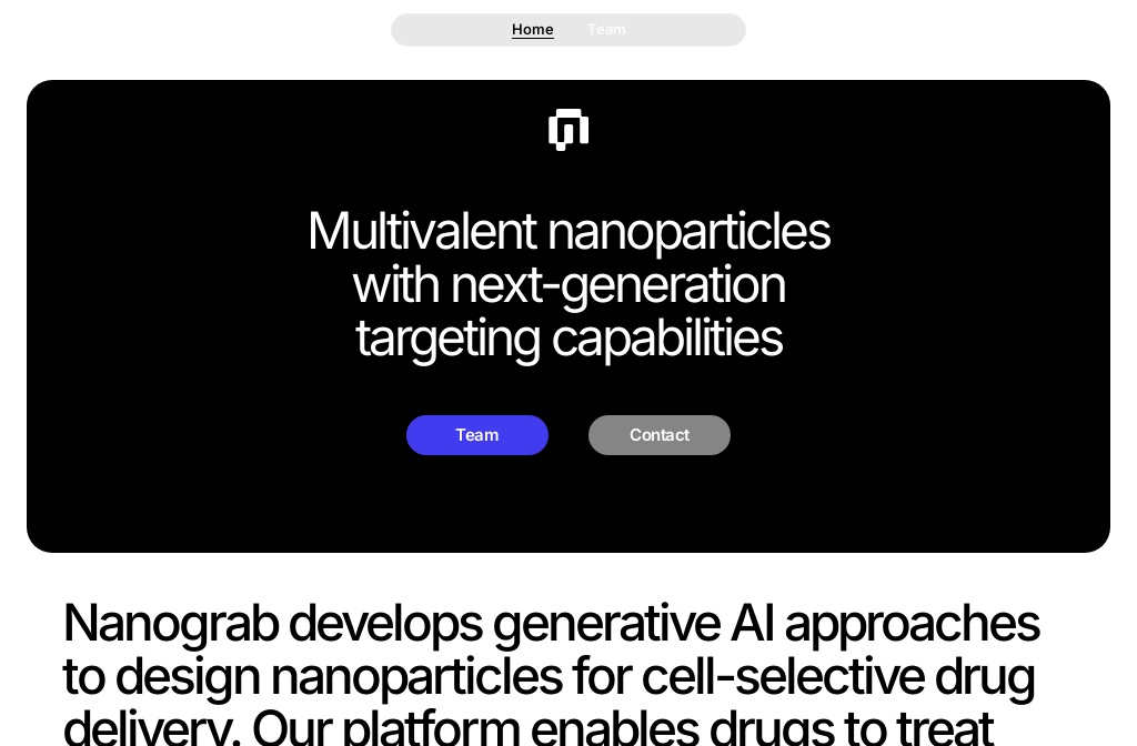 Nanograb Deliver genes to any cell Team logo